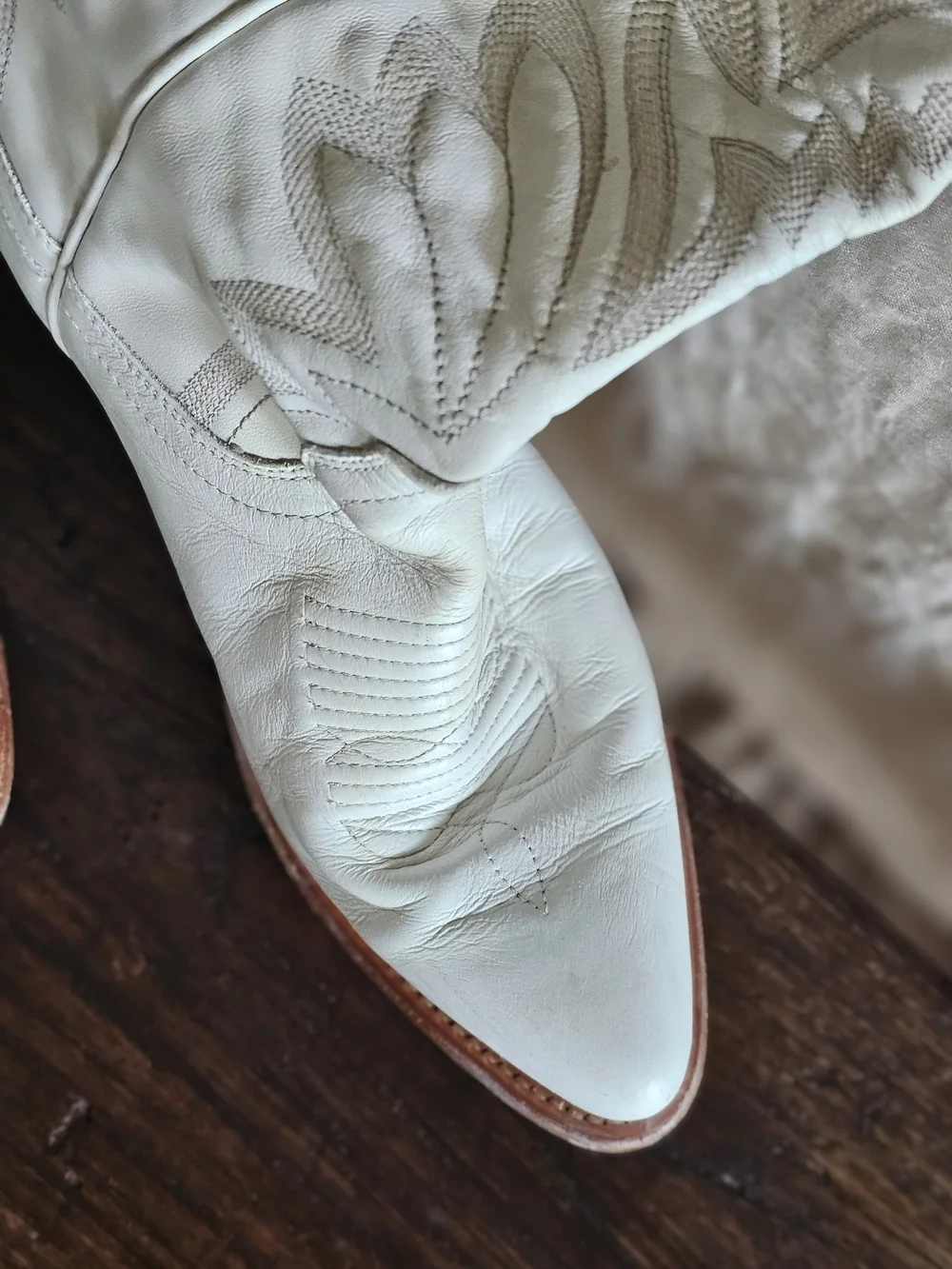Tecovas White Abby Western Boots